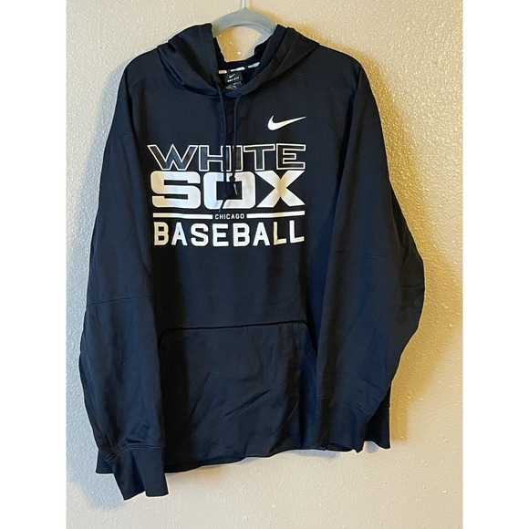 Men's 3XL NWOT‎ Chicago White Sox Nike Dri-Fit Pullover Hoodie Black